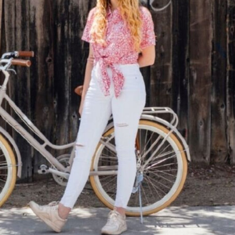 LulaRoe size 30 white skinny jeans - worn once